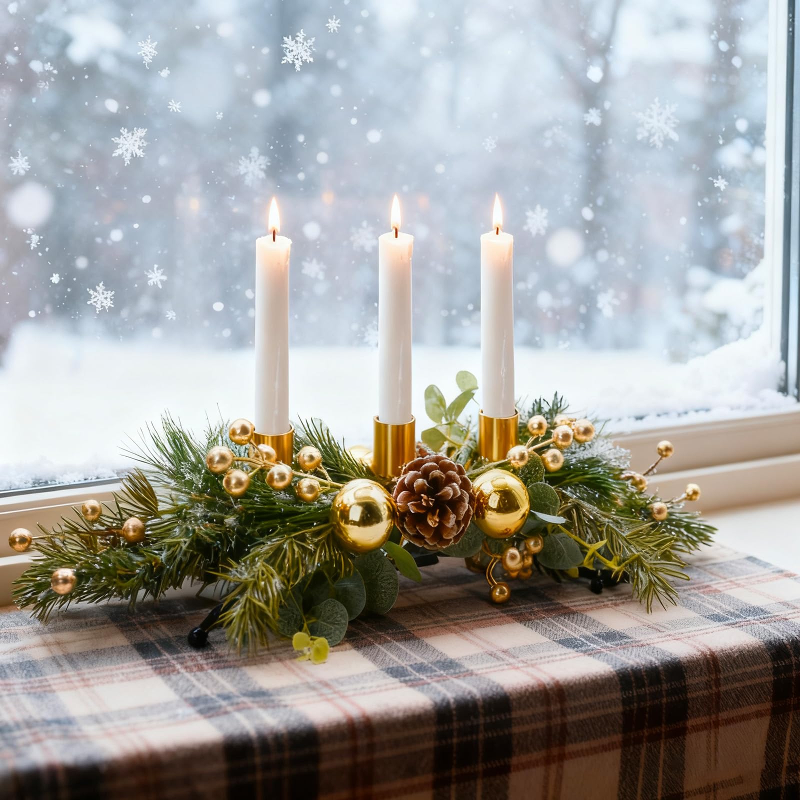 Amazon.co.jp: MrMrKura クリスマス キャンドルホルダー センター